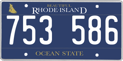 RI license plate 753586