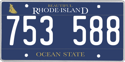 RI license plate 753588