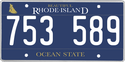 RI license plate 753589