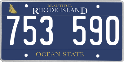 RI license plate 753590