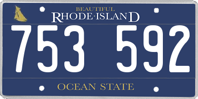 RI license plate 753592