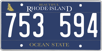 RI license plate 753594