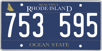 RI license plate 753595