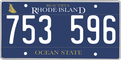 RI license plate 753596