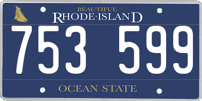 RI license plate 753599