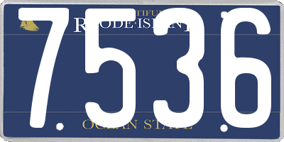 RI license plate 7536