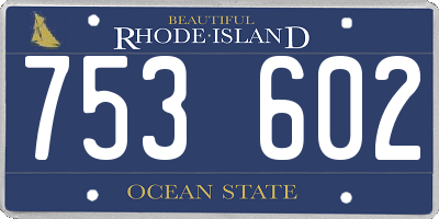 RI license plate 753602