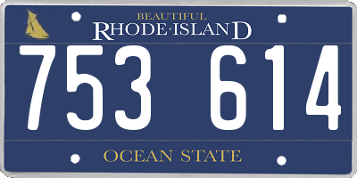 RI license plate 753614