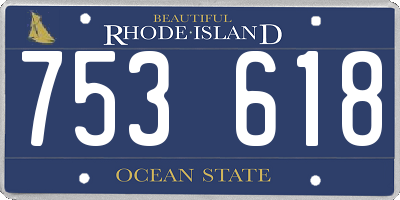 RI license plate 753618