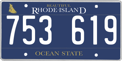 RI license plate 753619