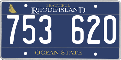 RI license plate 753620