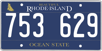 RI license plate 753629