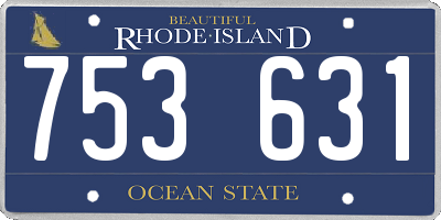 RI license plate 753631