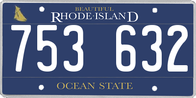 RI license plate 753632