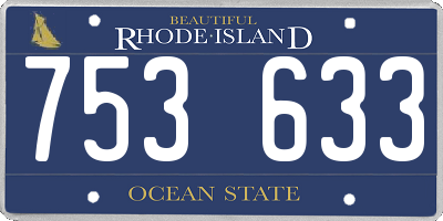 RI license plate 753633