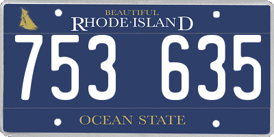 RI license plate 753635
