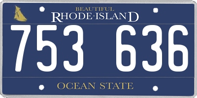 RI license plate 753636