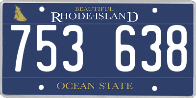 RI license plate 753638