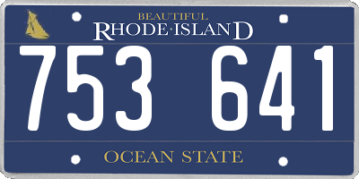 RI license plate 753641