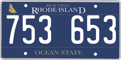 RI license plate 753653