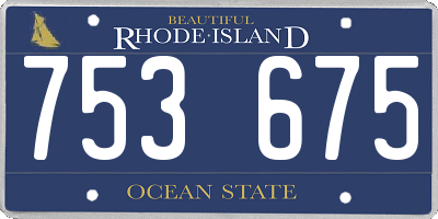 RI license plate 753675