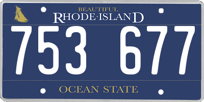 RI license plate 753677