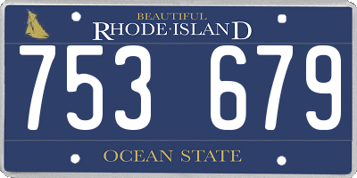 RI license plate 753679