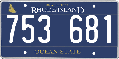 RI license plate 753681