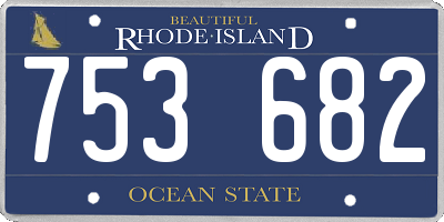RI license plate 753682
