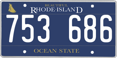 RI license plate 753686