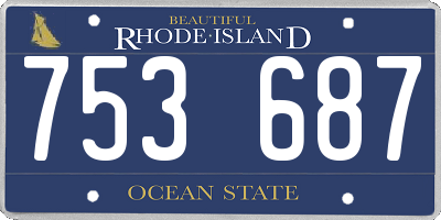 RI license plate 753687