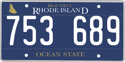RI license plate 753689