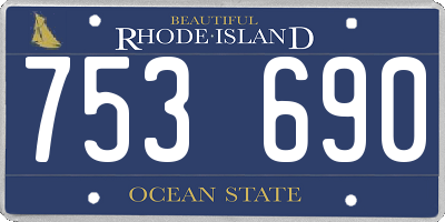 RI license plate 753690