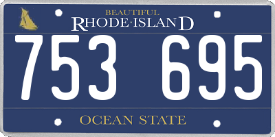 RI license plate 753695