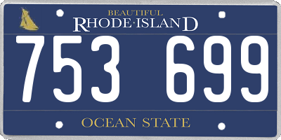 RI license plate 753699