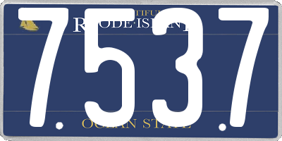 RI license plate 7537