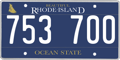 RI license plate 753700