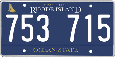 RI license plate 753715