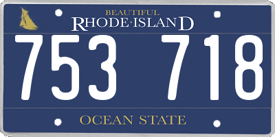 RI license plate 753718