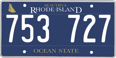 RI license plate 753727