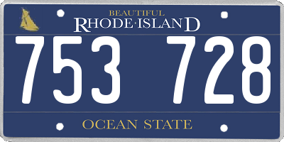 RI license plate 753728