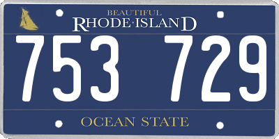 RI license plate 753729