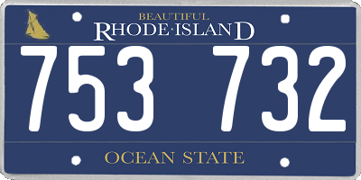 RI license plate 753732