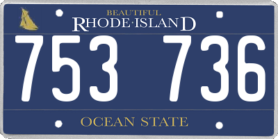 RI license plate 753736