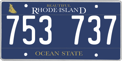 RI license plate 753737