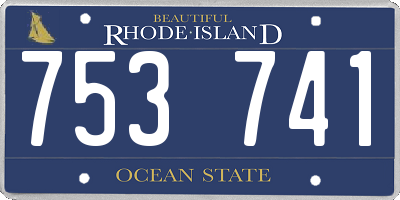 RI license plate 753741