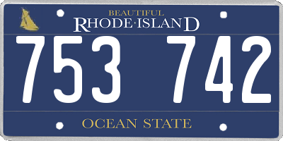 RI license plate 753742