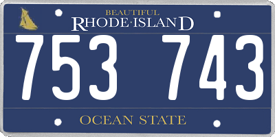 RI license plate 753743