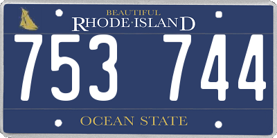 RI license plate 753744