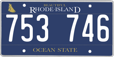 RI license plate 753746
